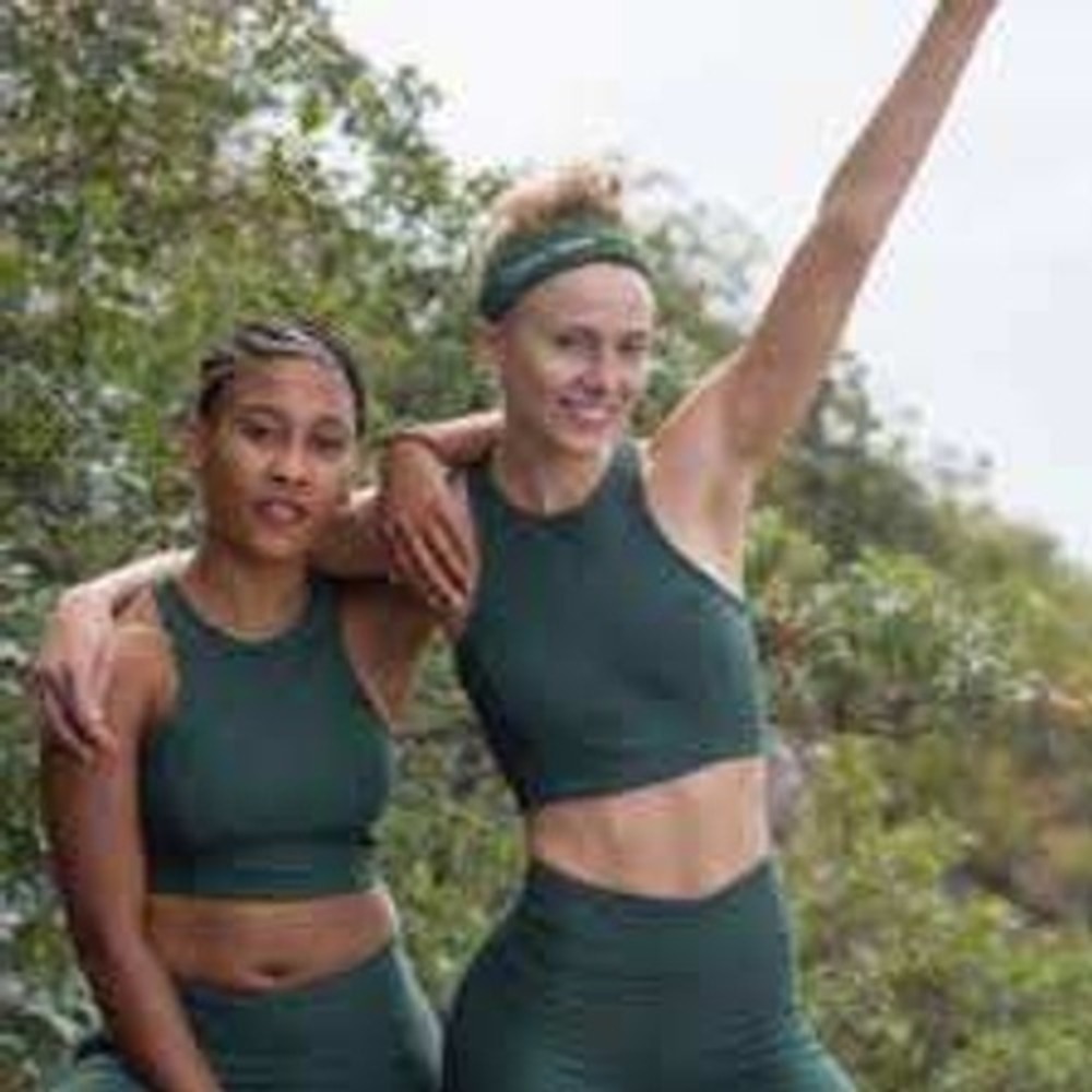Outdoor Voices‎ Athena Green TechSweat High Neck Racerback Crop Top Small